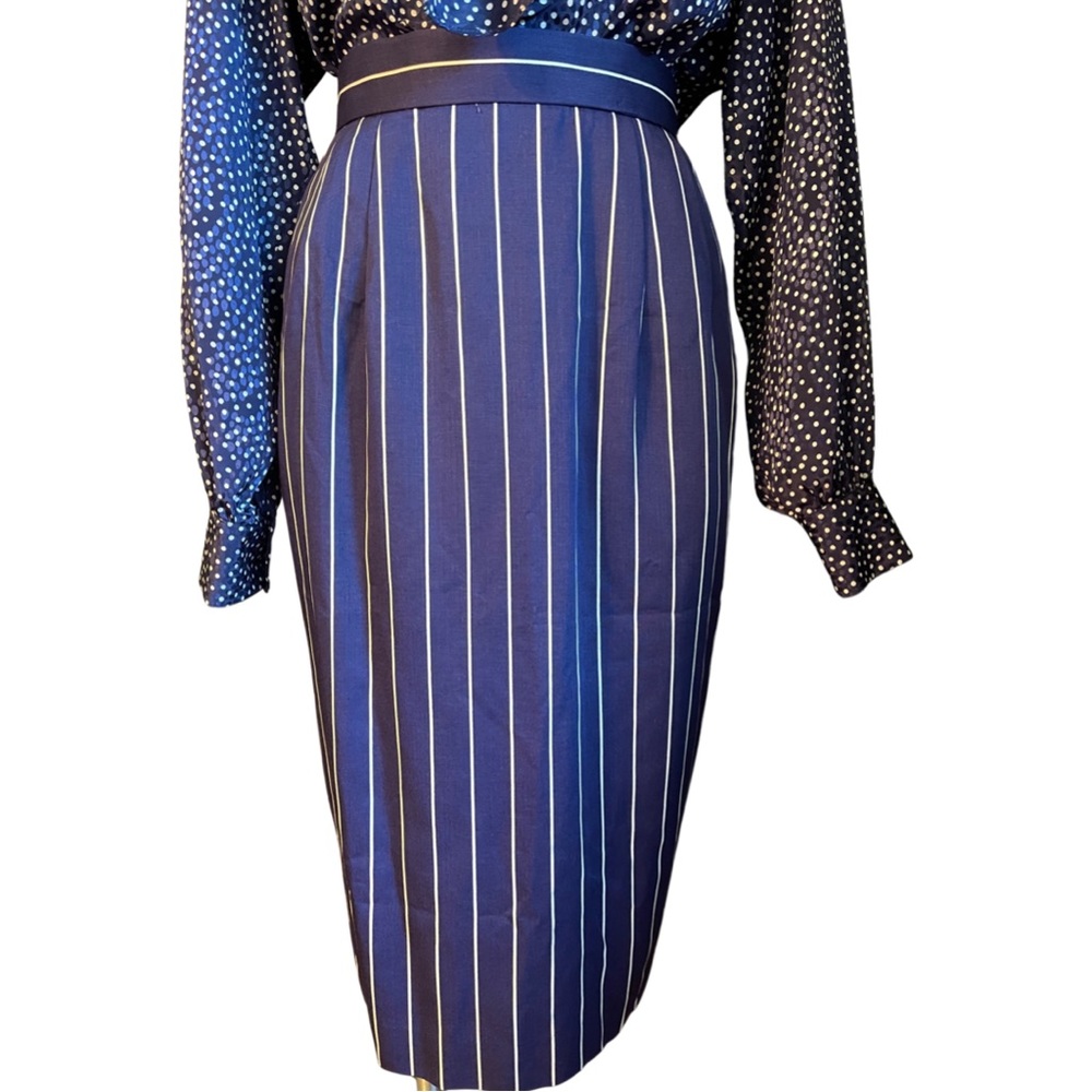 VINTAGE STRIPED PENCIL SKIRT